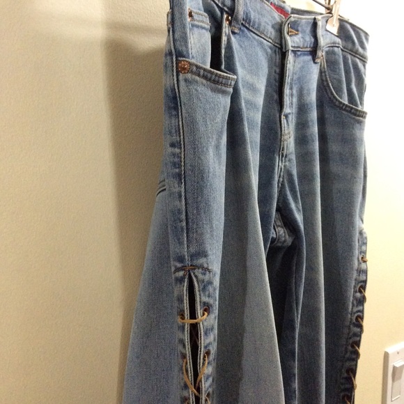 Vintage Buffalo David Bitton jeans with vented lace up sides - Picture 6 of 13